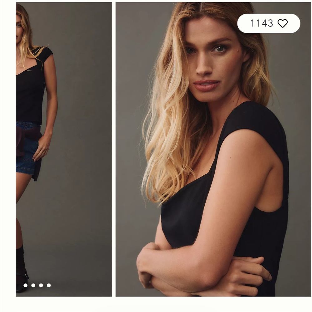 Anthropologie - Maeve- Back cut-out and sweetheart neckline 🖤 - Picture 4 of 7